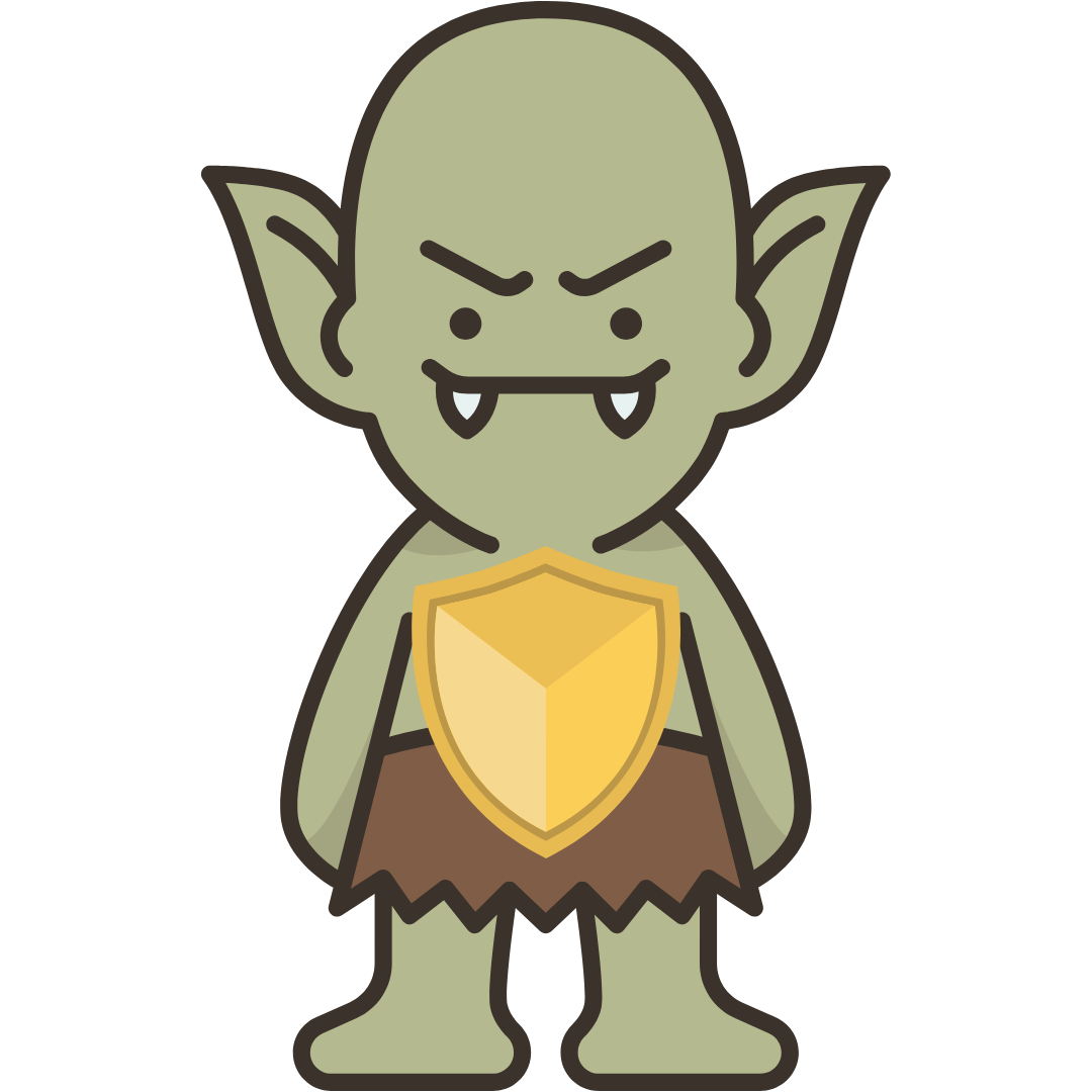 a picture of a goblin with a shield